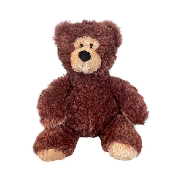 Aurora World Stuffed Animal Brown Teddy Bear Plush Bean Bag Toy 12” - Picture 1 of 10
